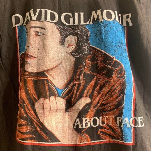 vintage 1984 DAVID GILMOUR About Face double sided sleeveless tee shirt tank top - Picture 4 of 7